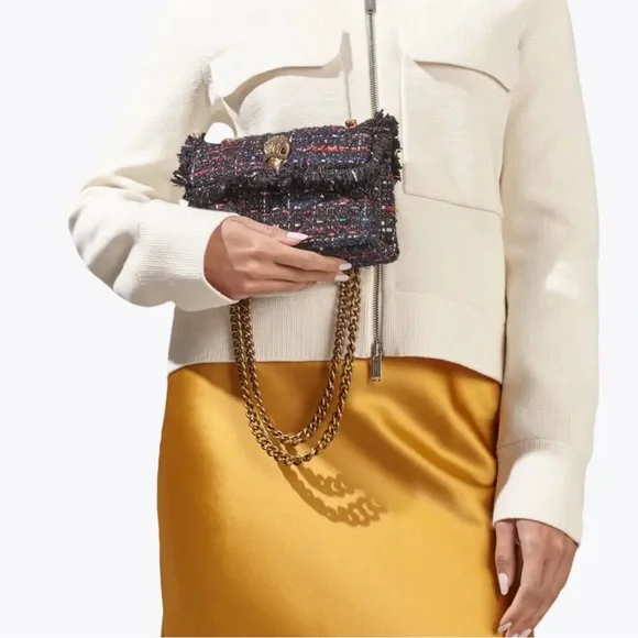 Kurt Geiger London Mini Tweed Kensington Bag EUC - Picture 8 of 8